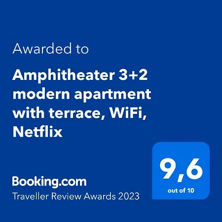 Apartment Amphitheater 3+2 Modern With Terrace, Wifi, Netflix Pula